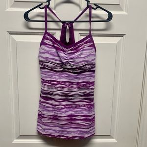 💜 Cute Key Hole Gym Tank Top W/ Padded Bra